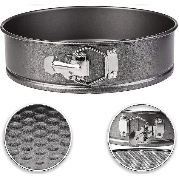 Non-stick-pande, lækagesikker kageform med flad bund, rund diameter 12