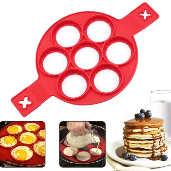 Eggring Non-Stick Silikonform for Runde Egg Muffins Pannekaker Runde