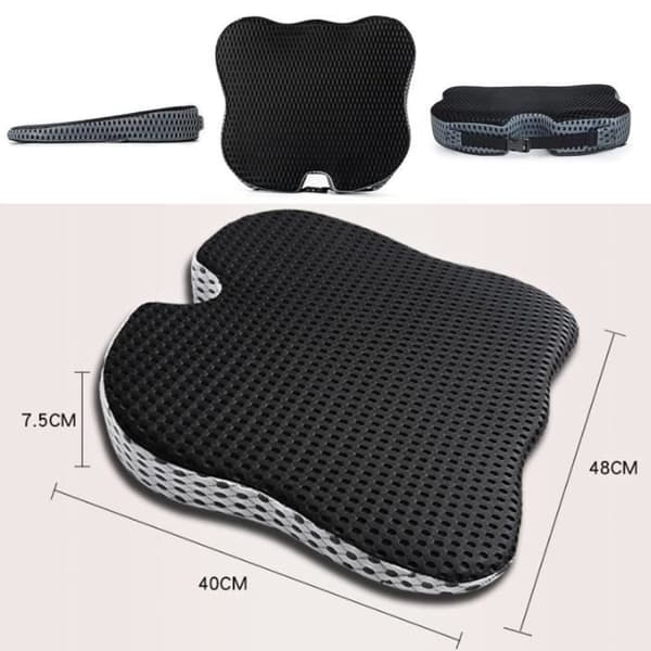 Sædepude - Universal - Memory Foam - Åndbar - 48x40x7,5 cm - Komfortabel