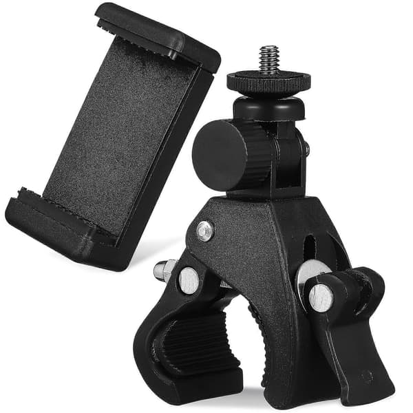 1 sæt mikrofonstativ telefonholder justerbar telefonholder mikrofonstativ telefonklips