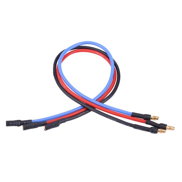 3 Pcs/Set Electronic Speed Controller ESC Motor 30cm Silicone Cable with 3.5mm Banana Plug
