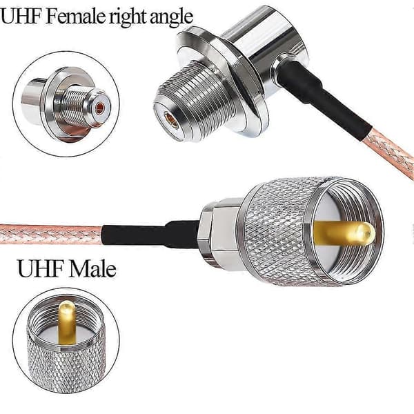 16,4 jalkaa (5 m) UHF Fe RG316 -kaapeli antennikaapeli So239 - Pl259 Fe oikea auto Ext