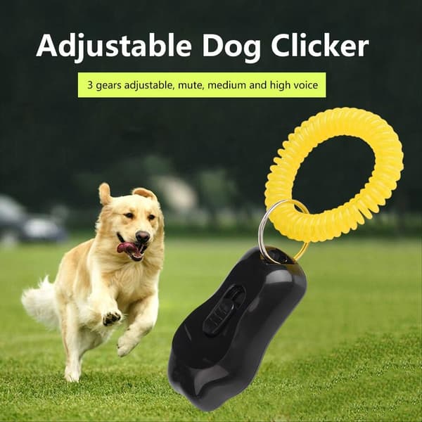 Justerbar träningsklicker, 3 växlar, bältesformad hundträningsklicker