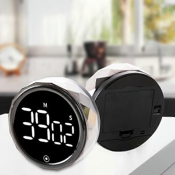 Køkkentimer Digital Timer med Stopursfunktion og Nedtælling Aluminium [DB]