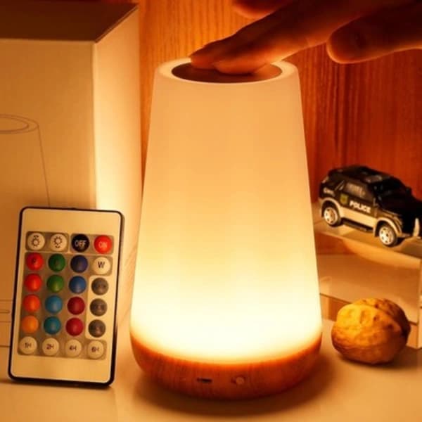 Nattlampa, dimbar beröringslampa för sovrum, bärbar bordslampa,