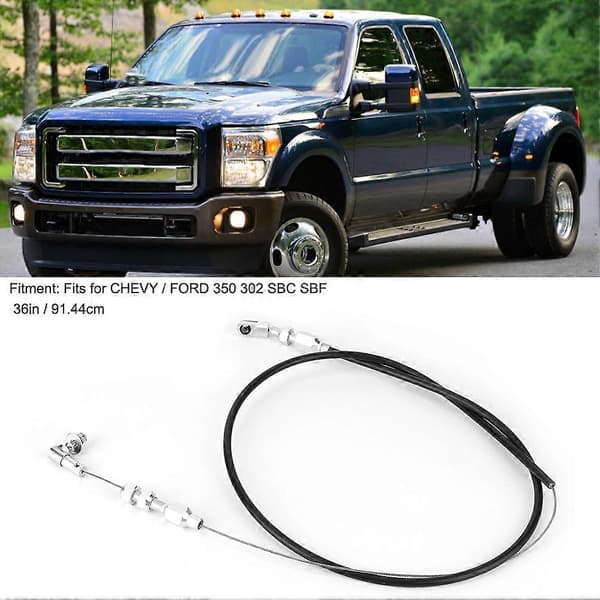 36 tommer gaskabel universel erstatning passer til CHEVY / FORD 350 302 SBC gummibetræk