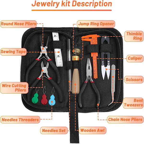 Jewelry Making Kit, Ring Sizer Measuring Tool Kit with