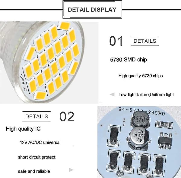 Mr11 gu4 led-lamppu ac/dc 10-30v 3w lämmin valkoinen 3000k
