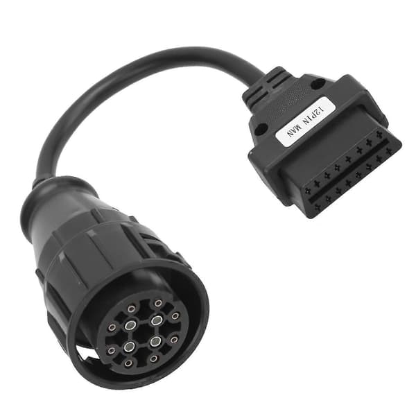 OBD2 Adapter 12Pin MAN til 16Pin Lastbilsdiagnostik Forlængerkabel Erstatning for DELPHI