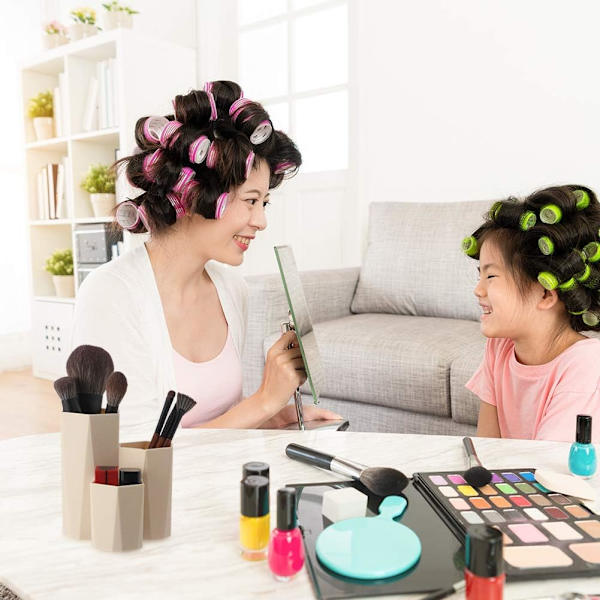 Makeupbørsteholder Grå Multifunktionel Penholder Krukke Hexagon Ma