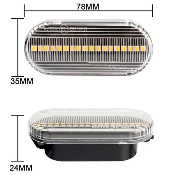 Blinklys til Golf 12V LED-blinklys 14805294 4M5A13K309AA Sort skal