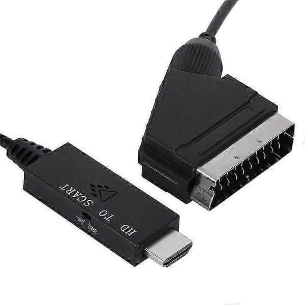 HDMI-kompatibel til Scart-tilkoblingskabel 1M Lyd-/videokonverterer