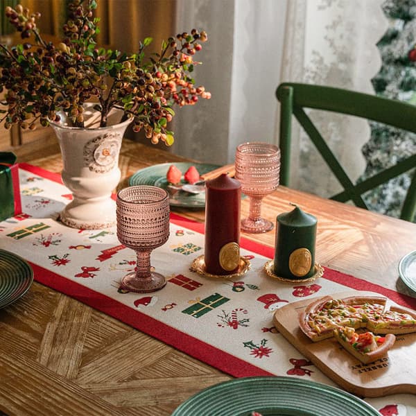 Christmas Table Runner Decoration, Tablecloth, 35*180cm, Tassels