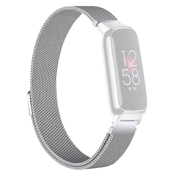 Til Fitbit Inspire 3 Rustfrit Stål Smart Urrem Magnetisk Milanesisk Metal Mesh Rem - Sølv [DB]