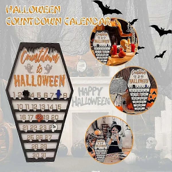 2025 Nedtelling Halloween Adventskalender Tre Festdekorasjon