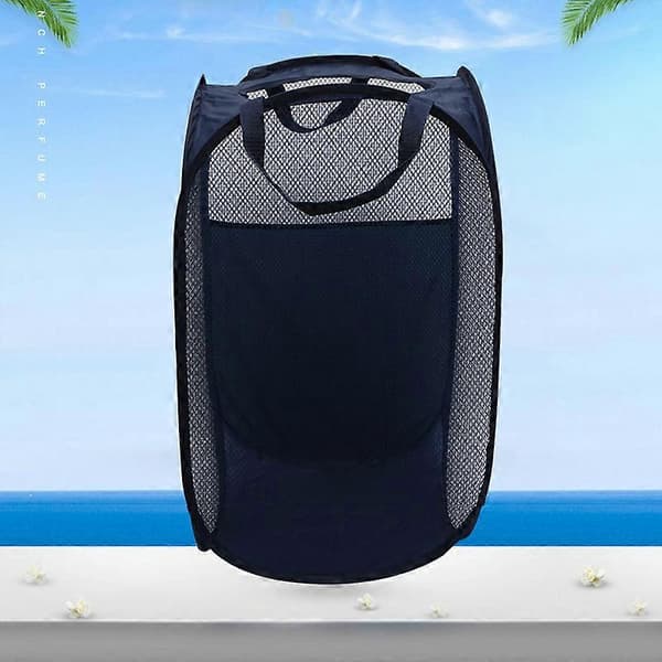 Black Laundry Basket [2-pack] Foldable Pop Up Laundry Hamper Mesh Laundry Basket Collapsible Laundry Basket with Handles