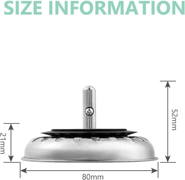 Köksil 80mm, Köksil med avloppshårfångare