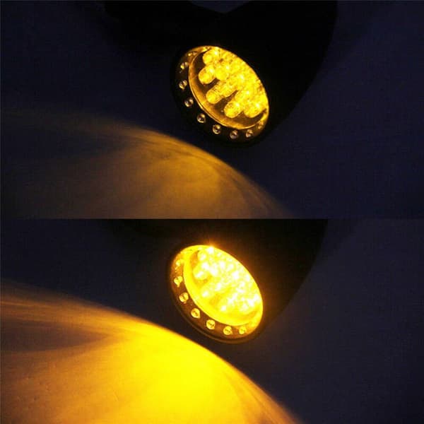 1 par retro LED-blinklys til motorcykel, sort