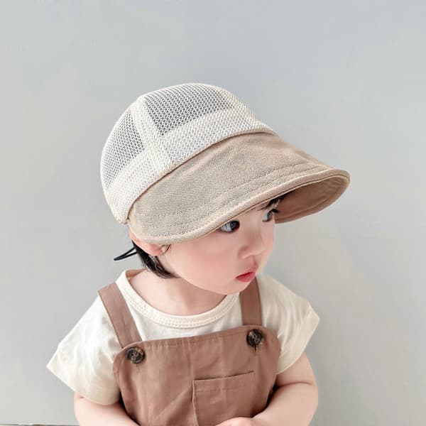 Kul uthulet babyhatt ensfarget skyggelue bredbremmet solhatt gave til reiser strender camping blå blå Blue