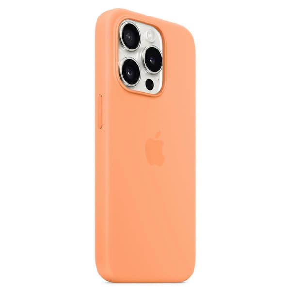 Silikonecover til iPhone 15 Pro, MagSafe-kompatibel Orange