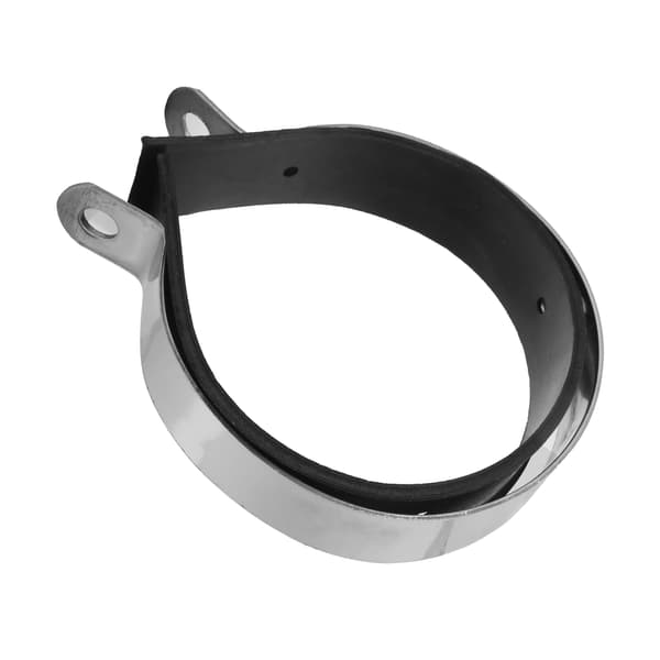 3.9in Motorcykel Udstødningsrør Klemme Fast Ring Rustfrit Stål Klips med Gummistrimmel Universal