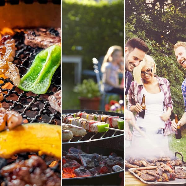 Rustfri rund grill, 15 cm diameter rund grill til indendørs udendørs camping picnic BBQ kølestativ