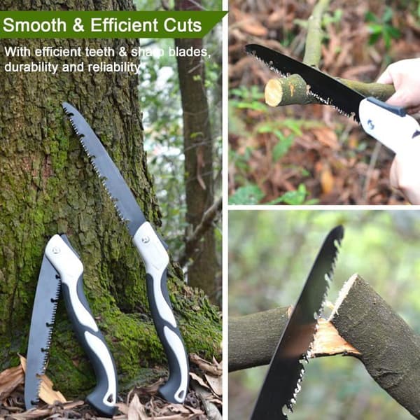 Heavy Duty 10-inch Pruning Saw, Folding Hand Saw with SK5 Curved Blade, for Tree Pruning.