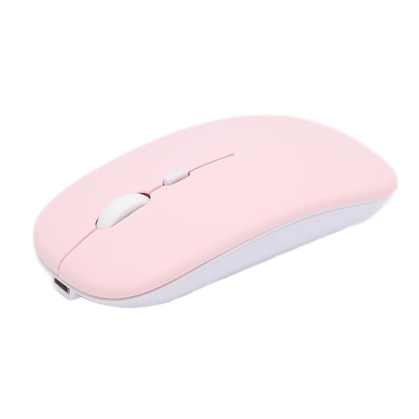 Wireless Mouse Smart Mini Portable 2.4G Cordless Mouse with Receiver Charging Cable for Office Laptop Computer Tablet Pink Dual Mode