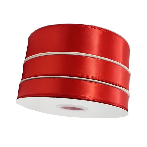 Gift Wrapping Ribbon 99.5yd Length 1.0in Width Flexible Polyester Red Satin Ribbon for Decoration DIY Crafts