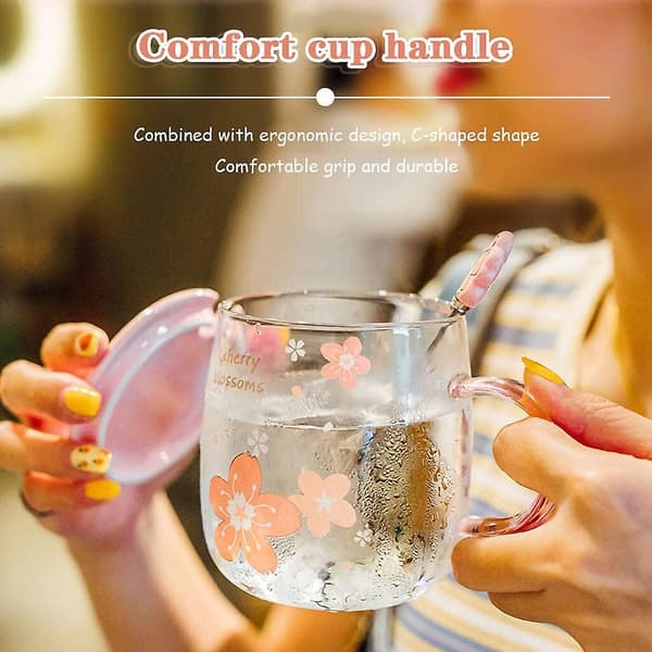 Sakura Krus Kreativ Sakura Kopp Underlegg, 520 ml Stor Kapasitet (stor Blomst, 520ml)