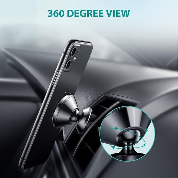Mobiltelefonholder bilmagnet ventilation, universelt biltilbehør - sort