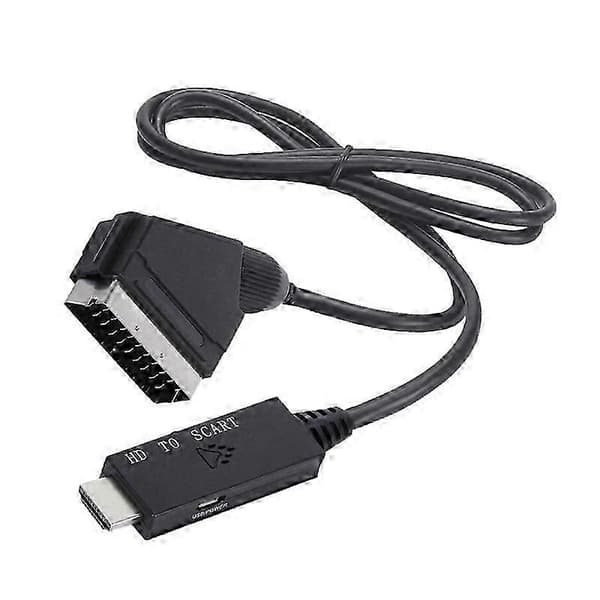 HDMI-kompatibel til Scart-tilkoblingskabel 1M Lyd-/videokonverterer