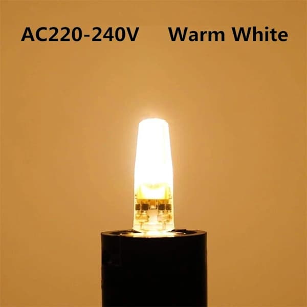 G4 LED 220V 2W 2700K Warm White 200LM, Silicone Bulbs Replace Traditional 20W Halogen Lamps, 5-Pack