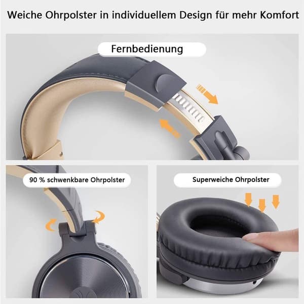 Over-Ear Hörlurar Kabel Stängda Studiohörlurar Over-Ear Hörlurar