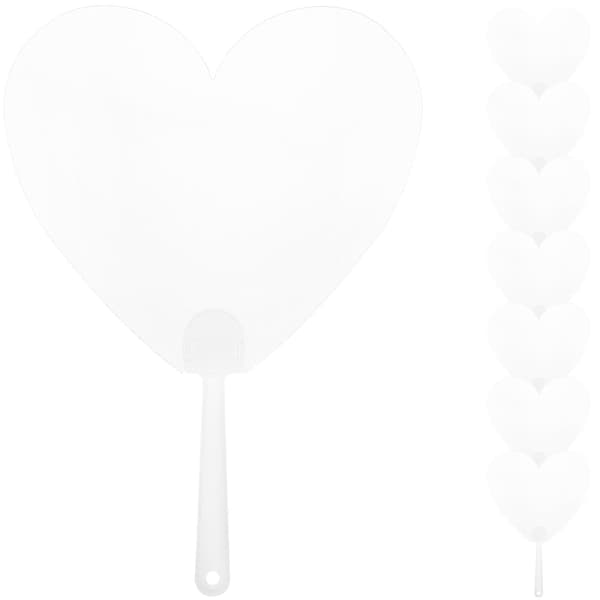 8 stk. tomme vifter DIY-malingsvifter gjennomsiktige DIY-vifter barn tomme malingsvifter PVC-graffitivifter