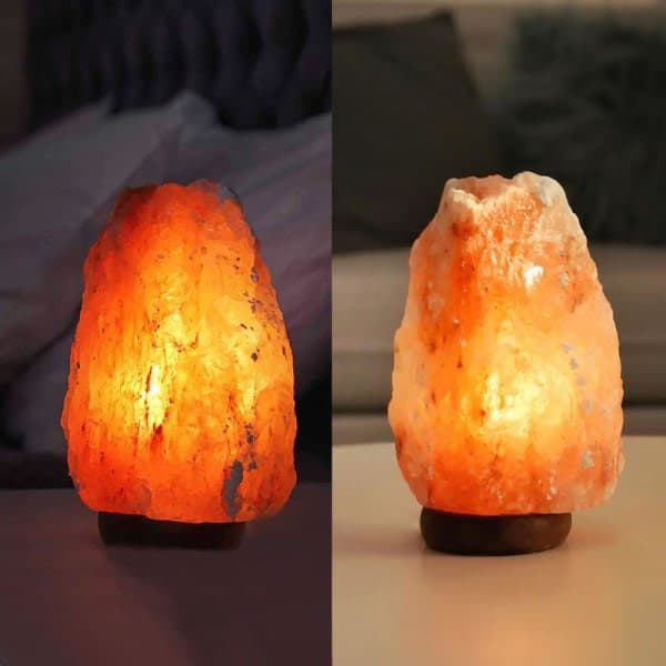 Himalaya saltlampe håndlavet lyserød