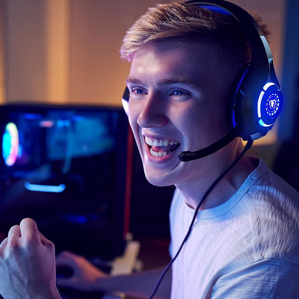 Gaming Headset til PS4 PS5 PC Xbox One Dyb Bas med Støjreduktion