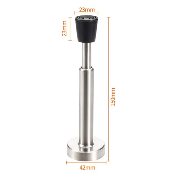 Hydraulisk dørstopper med eller uden boring Sølv 15 cm Sølv 15 cm Silver 15 cm