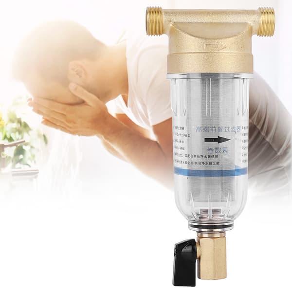 Water Filter Front Cleaner Copper Pre-filter Backwash Removes Rust Sediment (3/4\" Male Thread)
