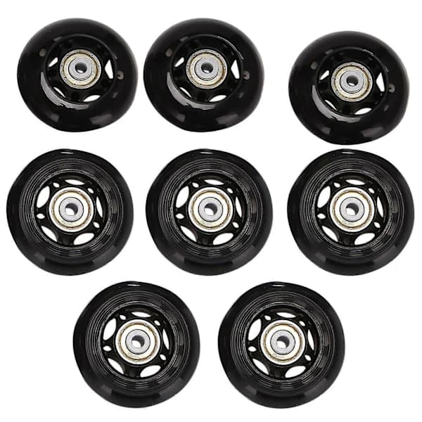 8-pack Inline Skate Wheels, Indoor/Outdoor Roller Skate Wheels, Replacement Wheels with Bearings 64mm