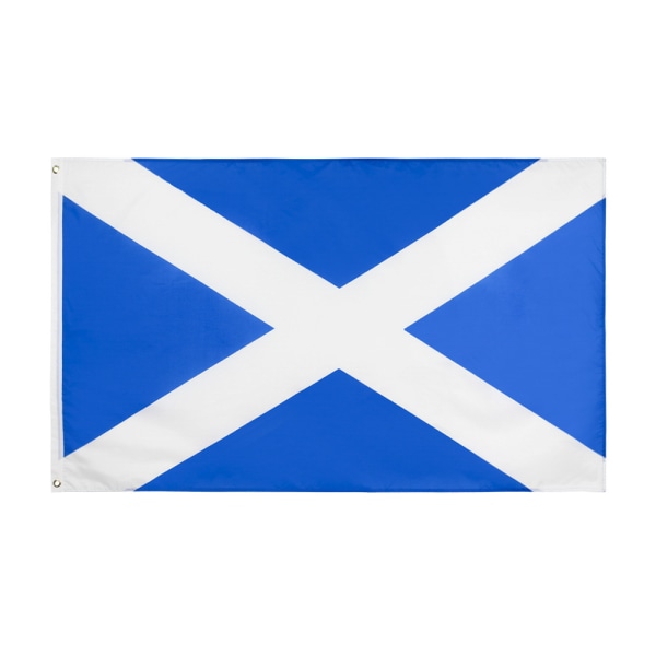 90*150cm Skottlandsflagga, dubbelsydd slitstark polyester
