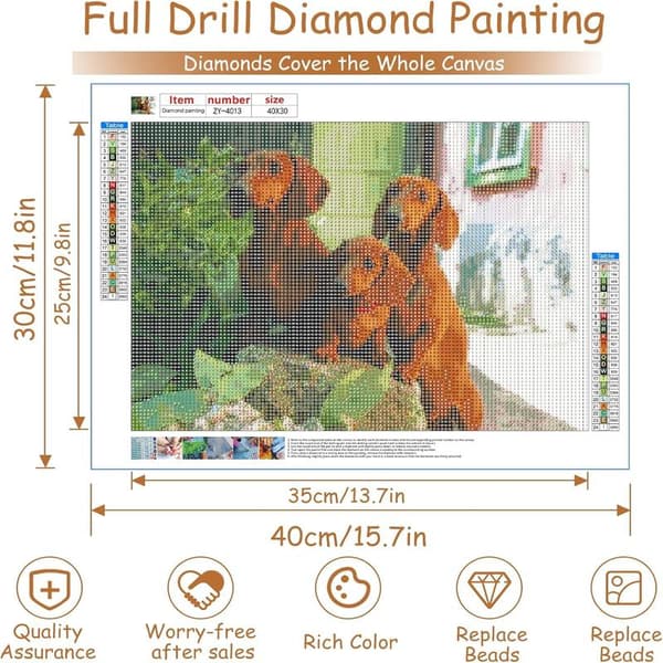 Diamantmaling Hund Diamantbroderi, Mosaikk Diamantbroderi