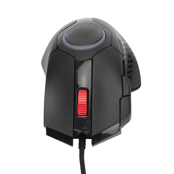 Gamingmus kablet 8 taster RGB Marquee 6 justerbar DPI buet ergonomisk genvejs multifunktionsknap computermus sort