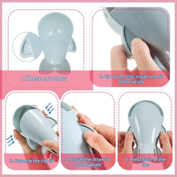 2 Pieces Whale Faucet Extender Bathtub Spout Guard Handle Extender Fun Hand Washing Solution Cartoon Sink Water Spout Extender