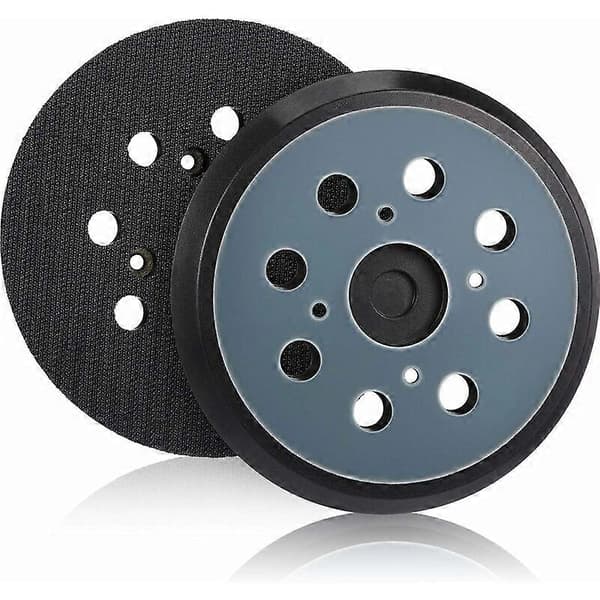 2 stk 125 mm erstatningsslipepute med 8 hull og borrelås