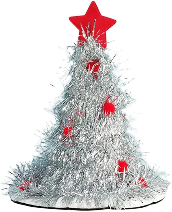 (Sølv uden lys) Juletræstop, julehue til børn