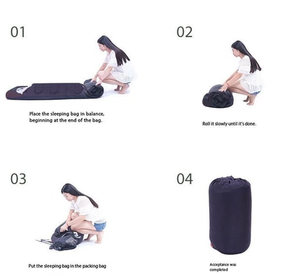 Camouflage Sleeping Bag 210x75 cm Lightweight Polyester Nylon Envelope Style for Hiking Camping Outdoor Activities Unisex