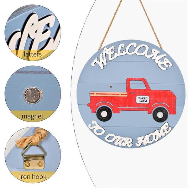 Veranda Ornaments for Truck Scene Hanging Pendant Exquisite Storefront Sign Pattern Wall Welcome