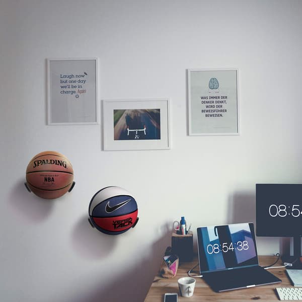 *1 stk basketball fodbold bold opbevaringsstativ holder display stand B*