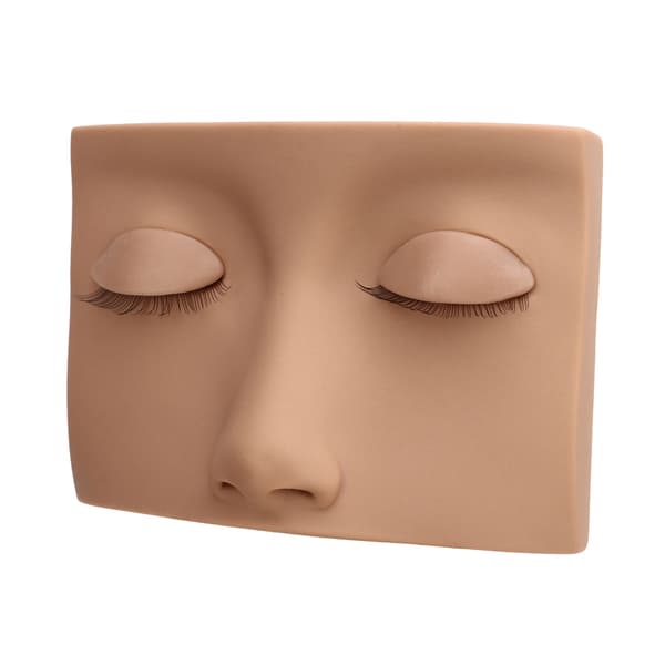 Lash Mannequin Head Removable Silicone Replacement Eyelash Mannequin Head for Training Light Brown